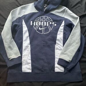 Nike Kids Blue and Gray Hoops Hoodie